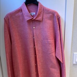 Piattelli Pink Casual Button Down Shirt